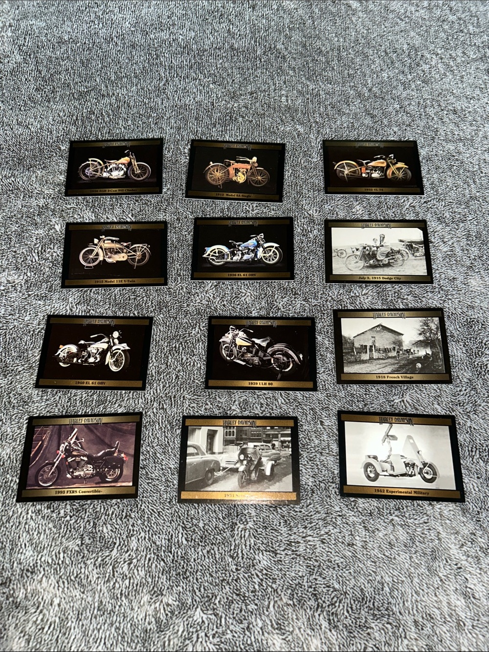Harley-Davidson Vintage Motorcycle collectors cards